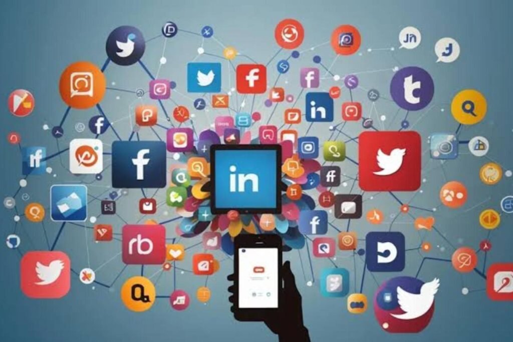 “Social media marketing service creating engaging brand content”